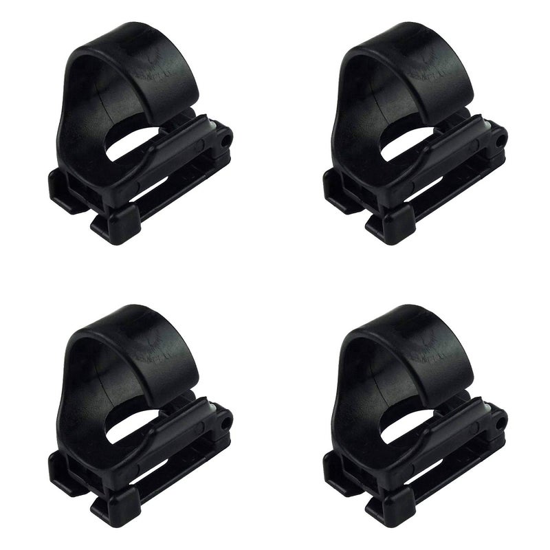 Zelerdo 4 Pack Black Plastic Snorkel Clip Replacement for Snorkeling and Scuba Diving - Image 1